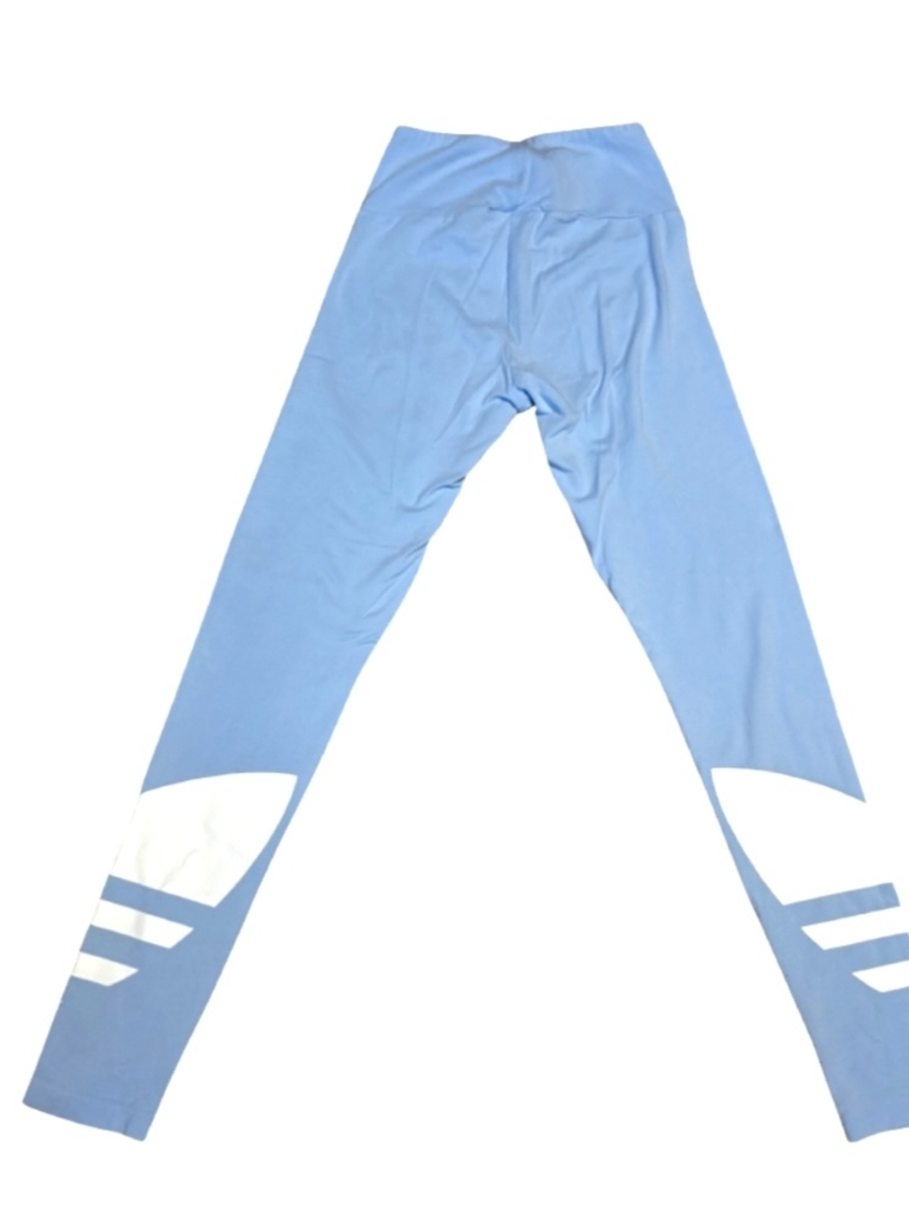 Adidas Baby Blue Leggings White Stripe Y2K Athletic High Waisted XS - Picture 2 of 3